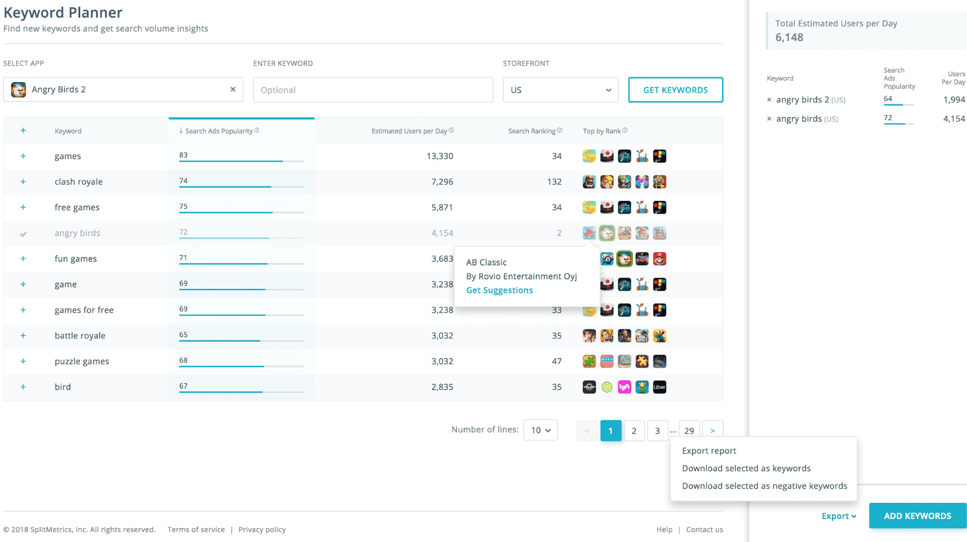 SearchAdsHQ Keyword Planner