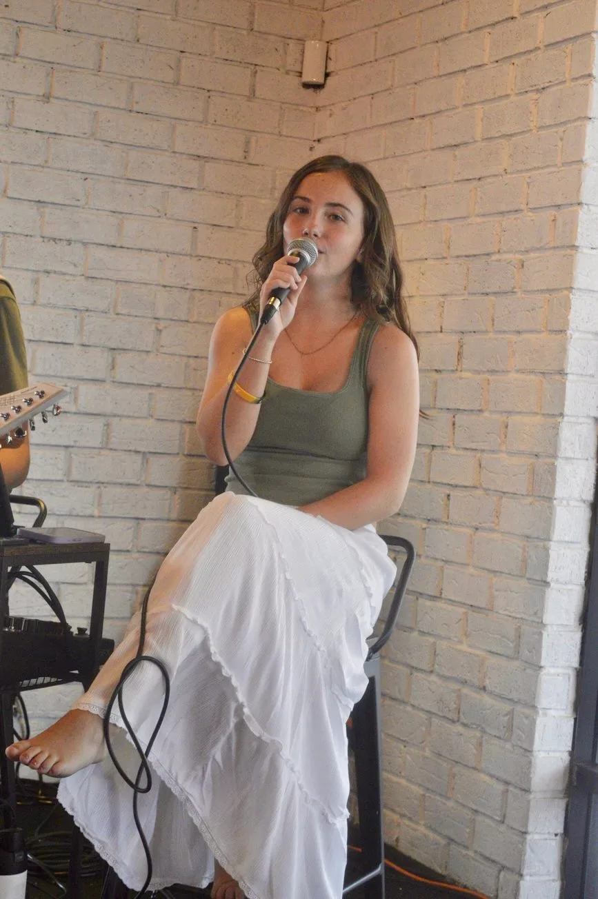 Vocalist performing live